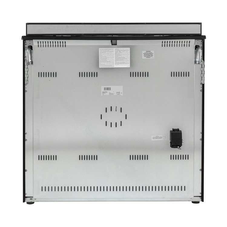 electriQ 90cm Dual Fuel Triple Cavity Range Cooker - Black