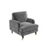 Silver Grey Velvet Armchair - Payton