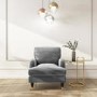 Silver Grey Velvet Armchair - Payton