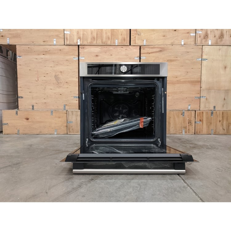 Refurbished Hotpoint SI4854HIX 60cm Single Built In Electric Oven with LCD Control Panel Stainless Steel