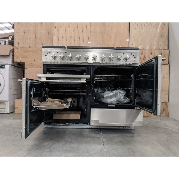 Refurbished Rangemaster Elise ELS110DFFSS 110cm Dual Fuel Range Cooker Stainless Steel