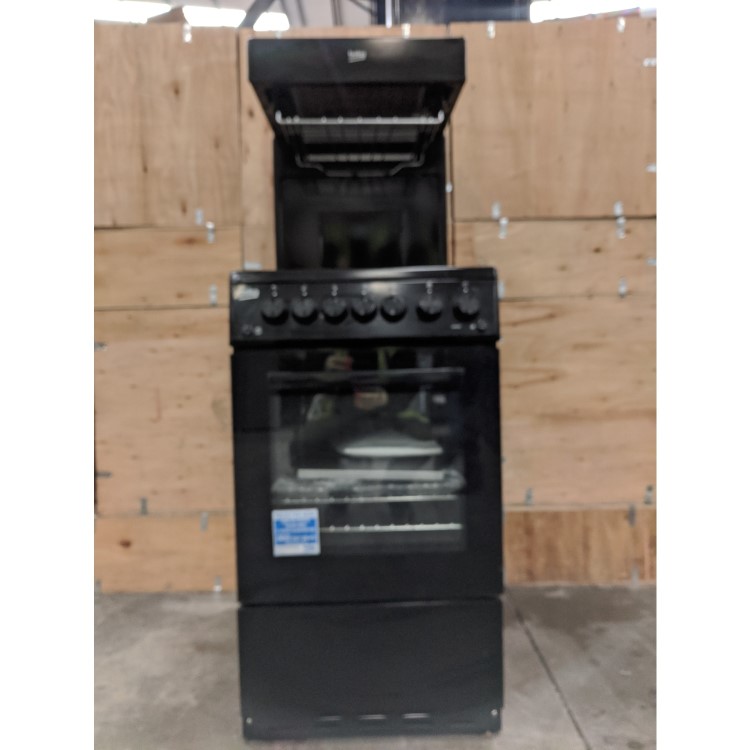Refurbished Beko KA52NEK 50cm Gas Cooker With Eye Level Grill Black