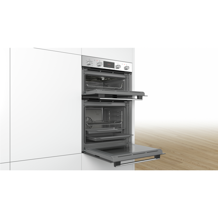 Refurbished Bosch Serie 2 MBS133BR0B 60cm Double Built In Electric Oven Stainless Steel