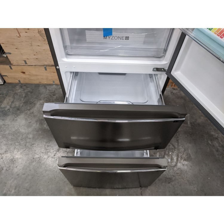 Refurbished Haier HTR3619FNMP Freestanding 345 Litre 70/30 Fridge Freezer Stainless Steel