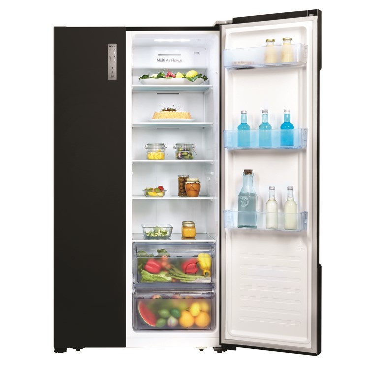 Fridgemaster 516 Litre American Fridge Freezer - Black