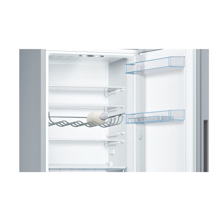 Refurbished Bosch Serie 4 KGV33VLEAG Freestanding 287 Litre 60/40 Fridge Freezer Stainless Steel