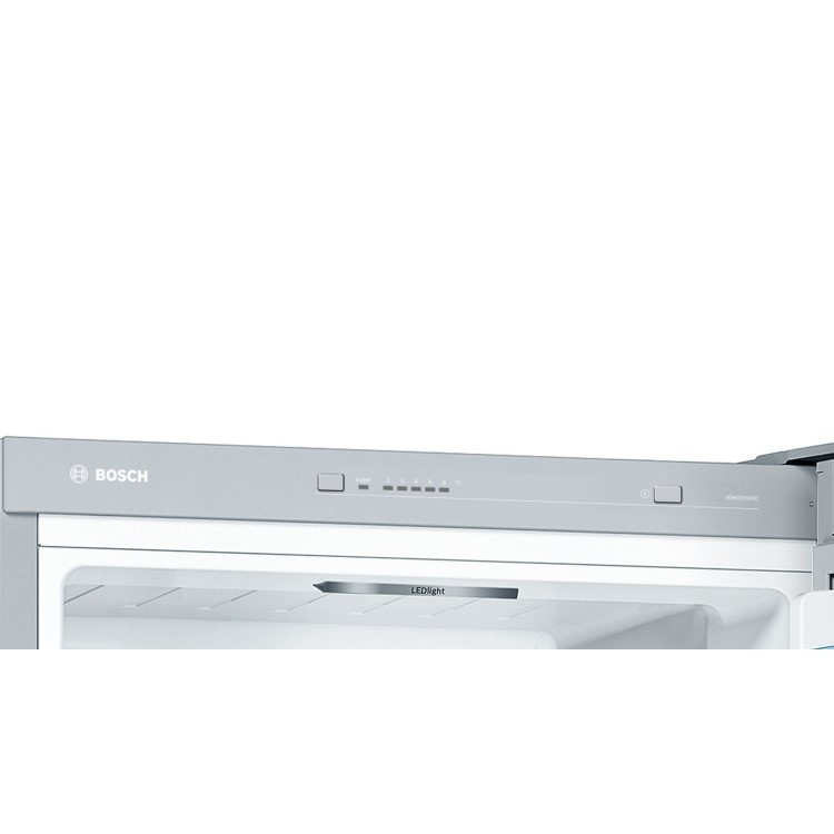Refurbished Bosch Serie 4 KGV33VLEAG Freestanding 287 Litre 60/40 Fridge Freezer Stainless Steel