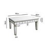 Small Mirrored Coffee Table with Gold Detailing - Jade Boutique