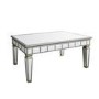 Small Mirrored Coffee Table with Gold Detailing - Jade Boutique