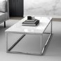 White Marble Effect Top Coffee Table - Demi