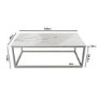 White Marble Effect Top Coffee Table - Demi