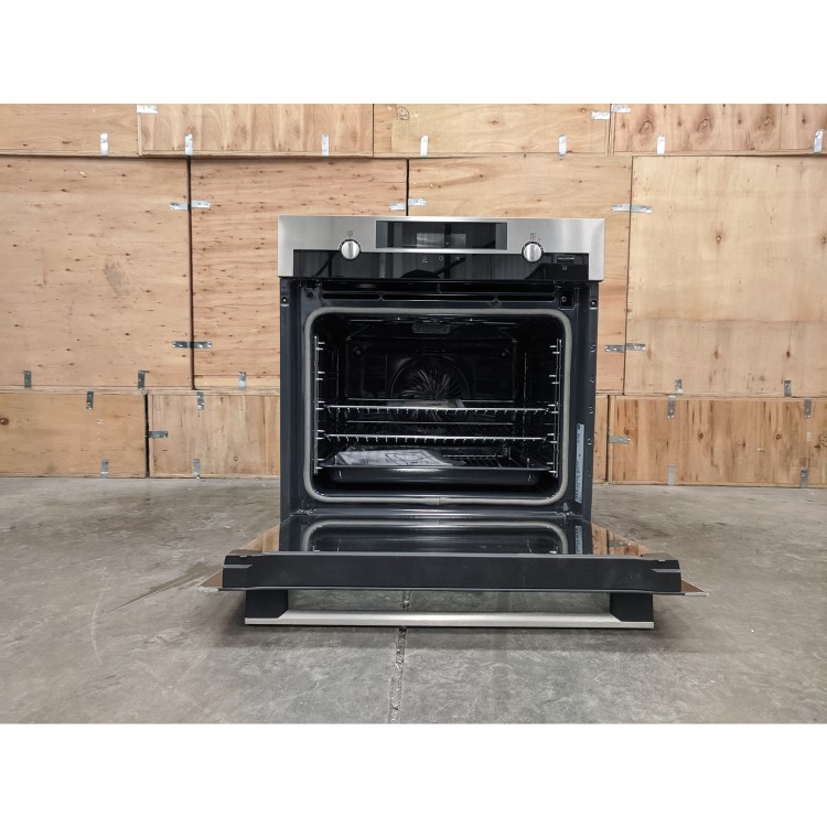 Refurbished AEG SteamBake BPS556020M Pyrolytic 60cm Single Built In Electric Oven with Food Sensor Stainless Steel
