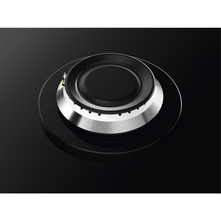 Refurbished Zanussi Series 60 ZGGN755K 75cm 5 Burner Gas on Glass Hob Black