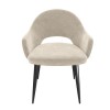 Set of 2 Beige Fabric Dining Chairs - Colbie