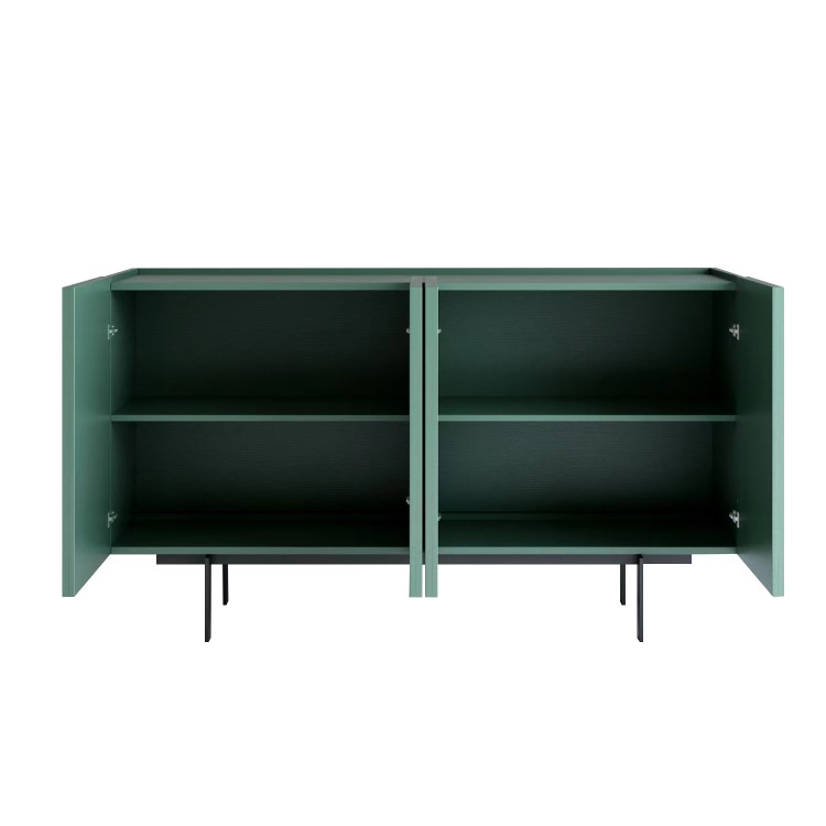 Large Green Sideboard with 4 Doors - Helmer