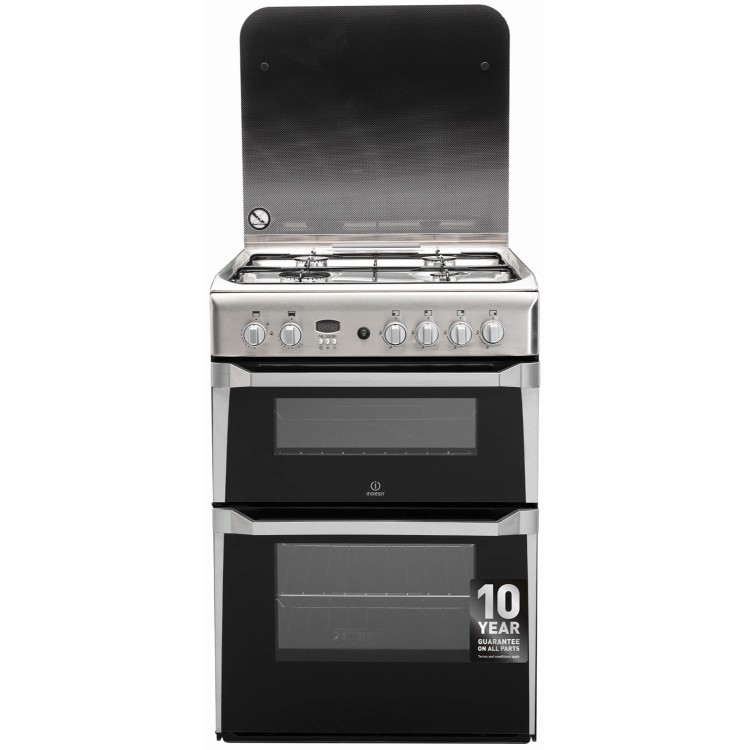 Refurbished Indesit ID60G2X 60cm 4 Burner Gas Cooker