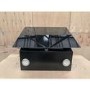 Refurbished Faber Tweet EG8 BK A55 55cm Angled Cooker Hood Black Glass