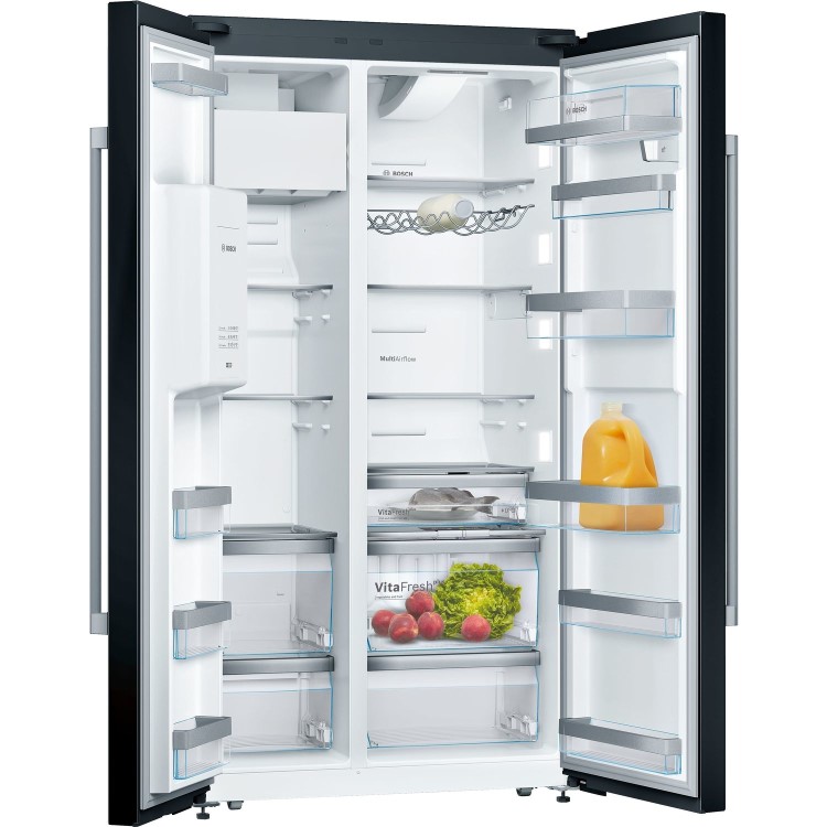 Refurbished Bosch Serie 8 KAD92HBFP 540 Litre American Fridge Freezer Black