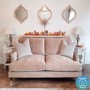 Velvet 2 Seater Sofa in Blush Pink - Payton