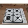 Refurbished Hotpoint PAS642HWH 58cm 4 Burner Gas Hob White