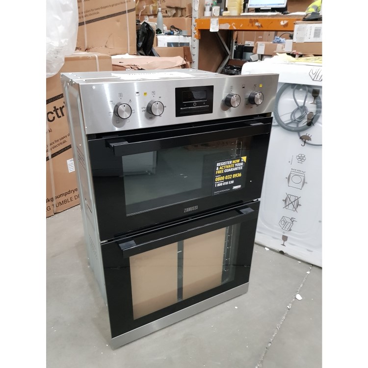 Refurbished Zanussi ZOD35621XK 60cm Double Built In Electric Oven