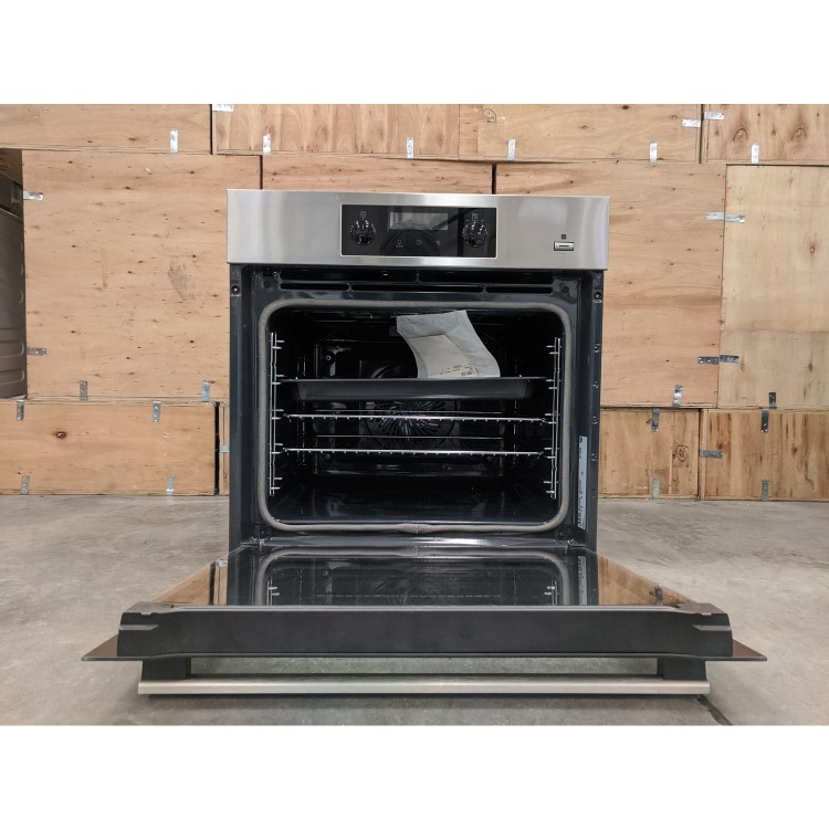 Refurbished AEG SteamBake BPS355020M Pyrolytic Self Cleaning 60cm Single Built In Electric Oven Stainless Steel
