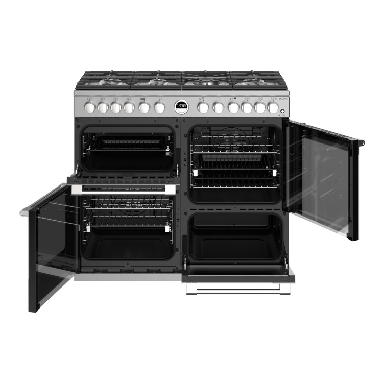 Refurbished Stoves 444444492 Sterling S1000DF 100cm Dual Fuel Range Cooker Stainless Steel