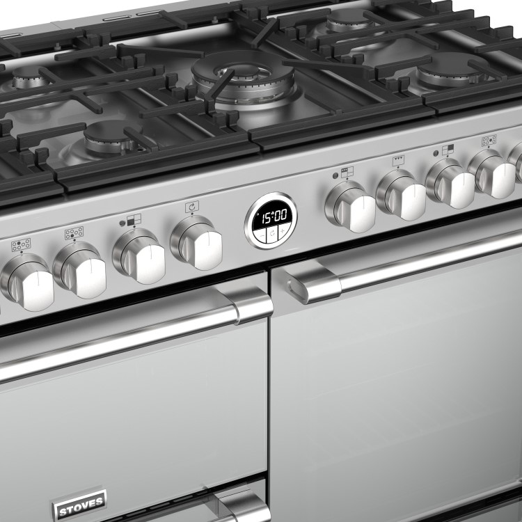 Refurbished Stoves 444444492 Sterling S1000DF 100cm Dual Fuel Range Cooker Stainless Steel