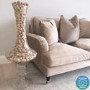 Beige Velvet 2 Seater Sofa - Payton
