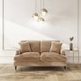 Beige Velvet 2 Seater Sofa - Payton