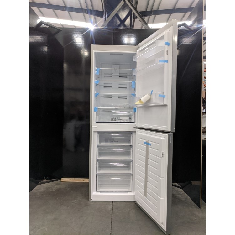 Refurbished Candy CVNB6182XH5KN Freestanding 313 Litre 50/50 Fridge Freezer Stainless Steel