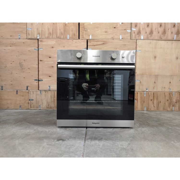 Refurbished Hotpoint GA2124IX 60cm Single Built In Gas Oven Stainless Steel