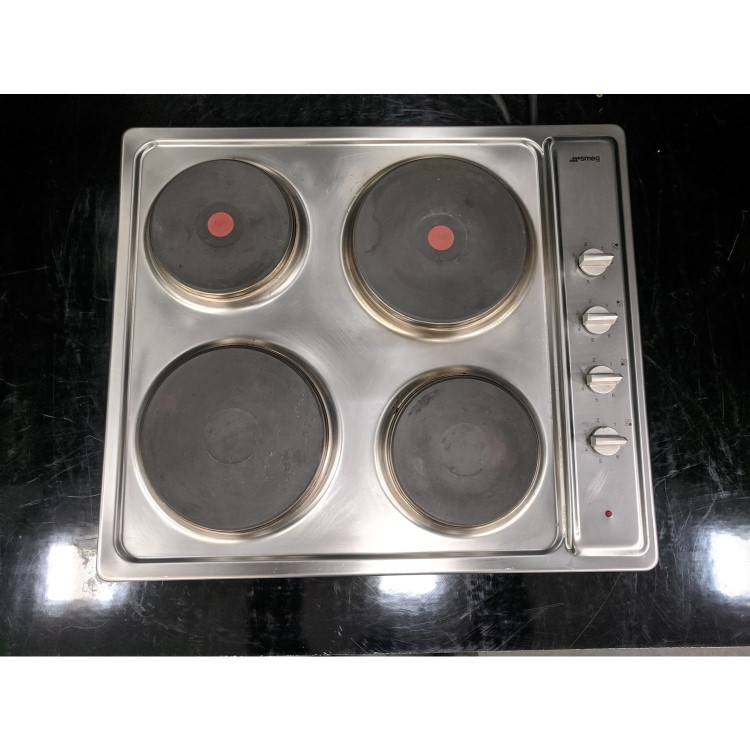 Refurbished Smeg Cucina SE435S 58cm 4 Zone Sealed Plate Hob Stainless Steel