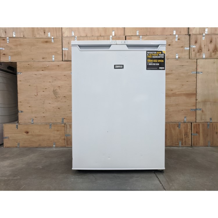 Refurbished Zanussi ZEAN13EW0 Freestanding 130 Litre Under Counter Fridge With Icebox White