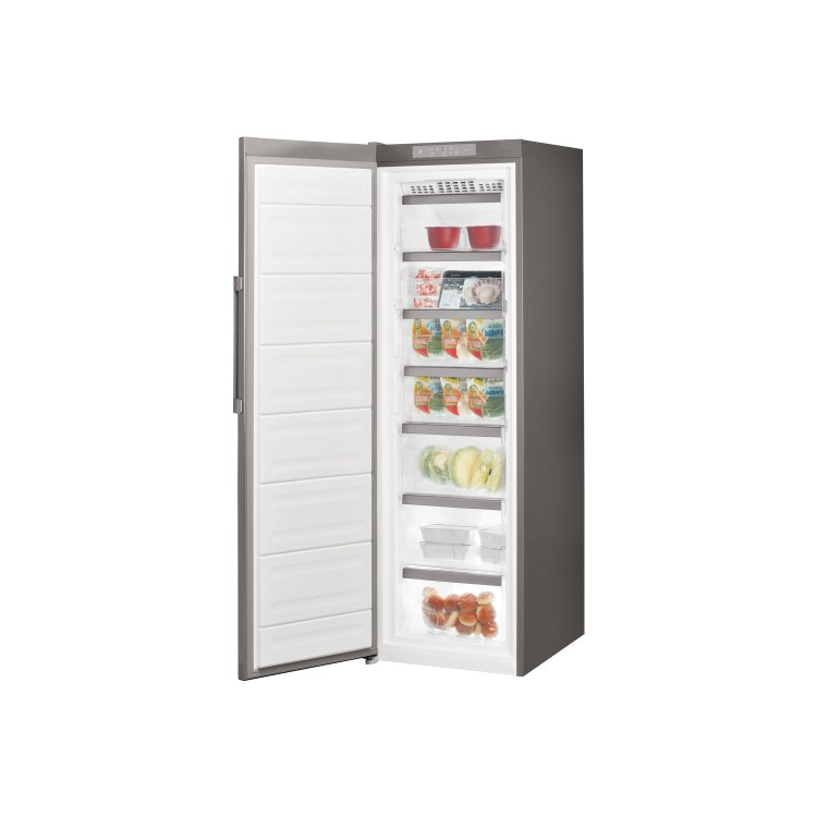 Refurbished Whirlpool UW8F2CXB 270 Litre Freestanding Upright Freezer 188cm Tall Frost Free 60cm Wide Stainless Steel