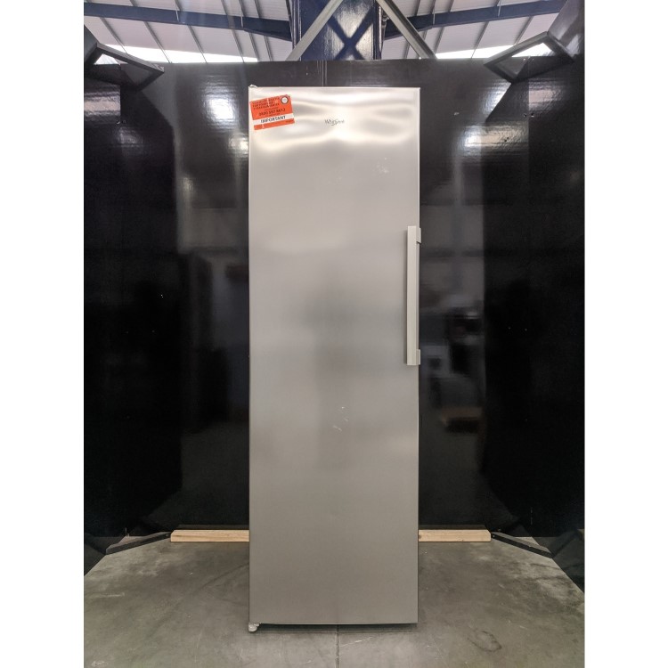 Refurbished Whirlpool UW8F2CXB 270 Litre Freestanding Upright Freezer 188cm Tall Frost Free 60cm Wide Stainless Steel