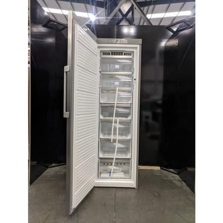 Refurbished Whirlpool UW8F2CXB 270 Litre Freestanding Upright Freezer 188cm Tall Frost Free 60cm Wide Stainless Steel
