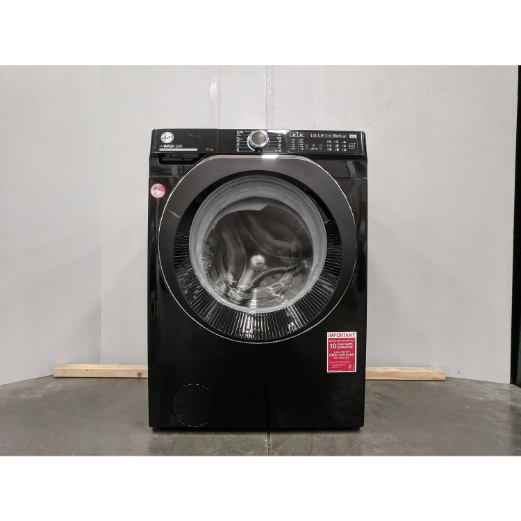 Refurbished Hoover H-Wash 500 HW410AMBCB1-80 Freestanding 10KG 1400 Spin Washing Machine Black