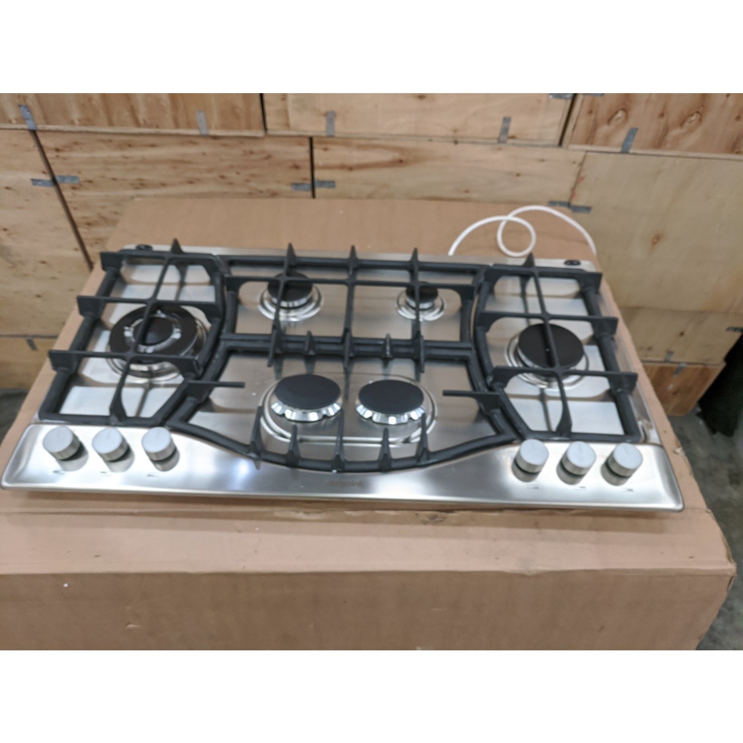 Refurbished Hotpoint PHC961TSIXH 6 Burner Gas Hob Stainless Steel With