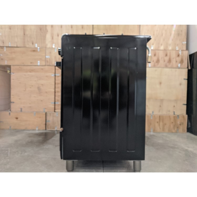 Refurbished electriQ EQRANGE90GASBLACK 90cm Single Oven Gas Range Cooker Black