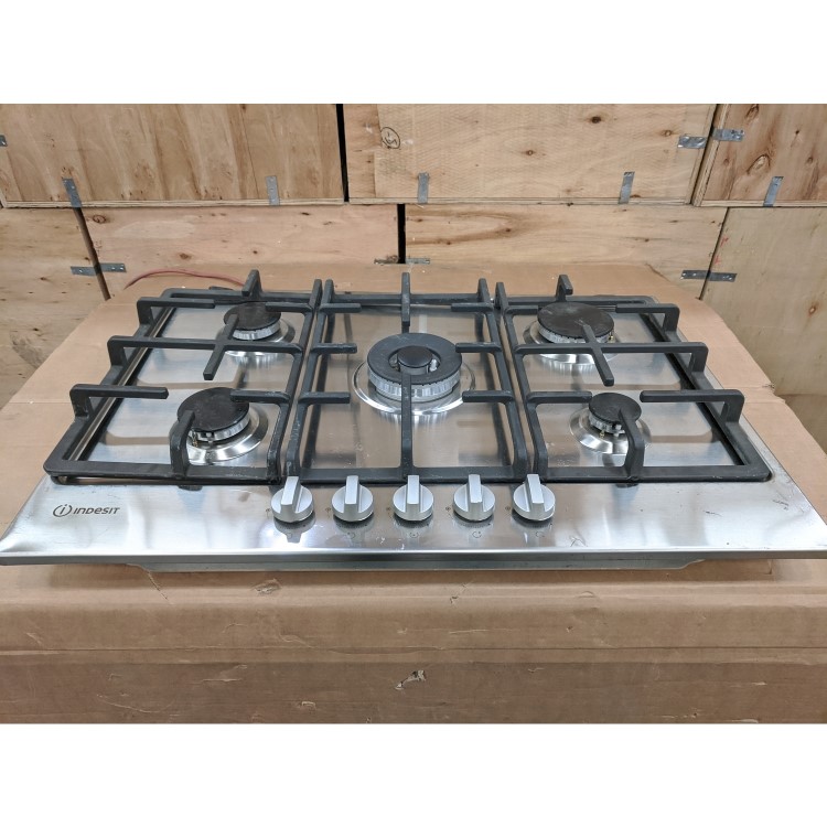 Refurbished Indesit THP751WIX 5 Burner Gas Hob Stainless Steel