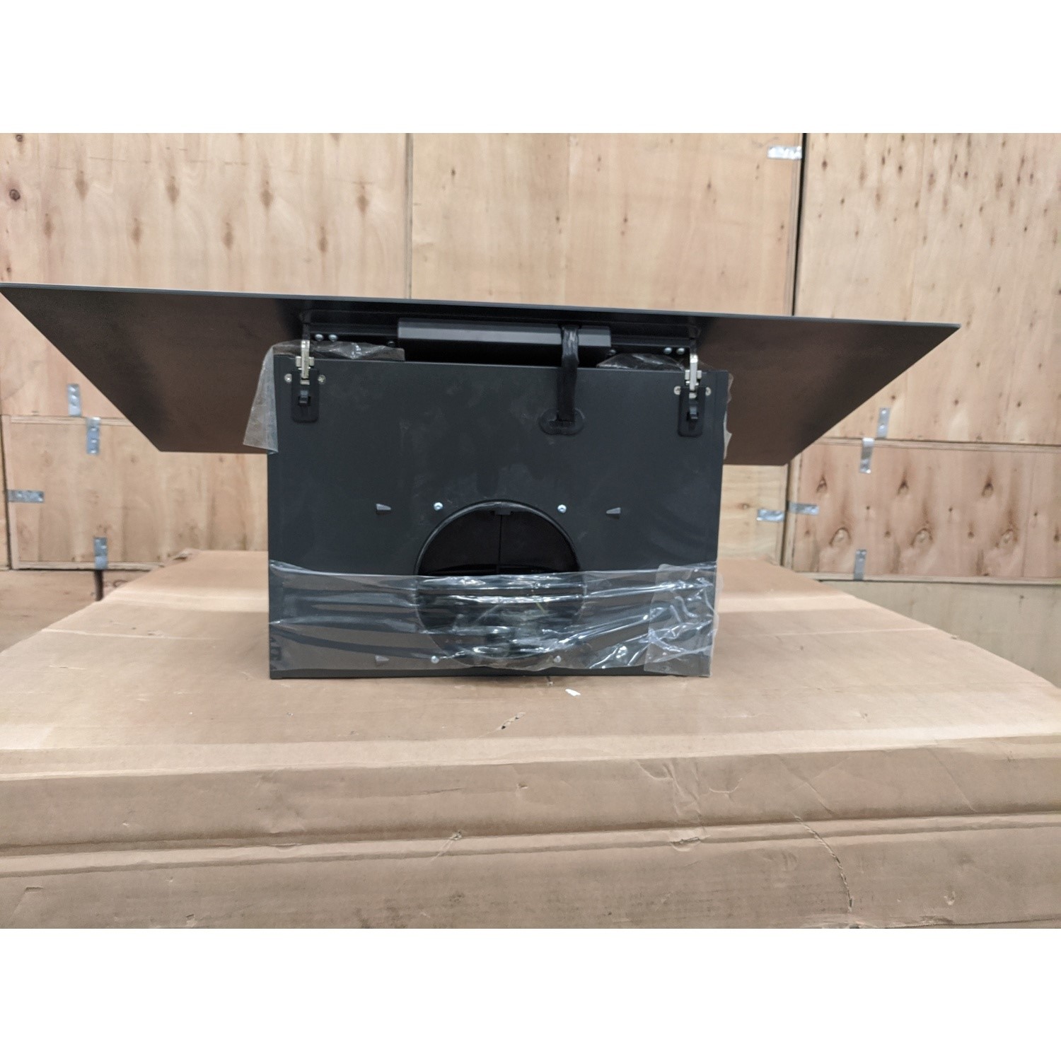 Refurbished Hotpoint PHVP87FLTK 80cm Angled Cooker Hood in Black