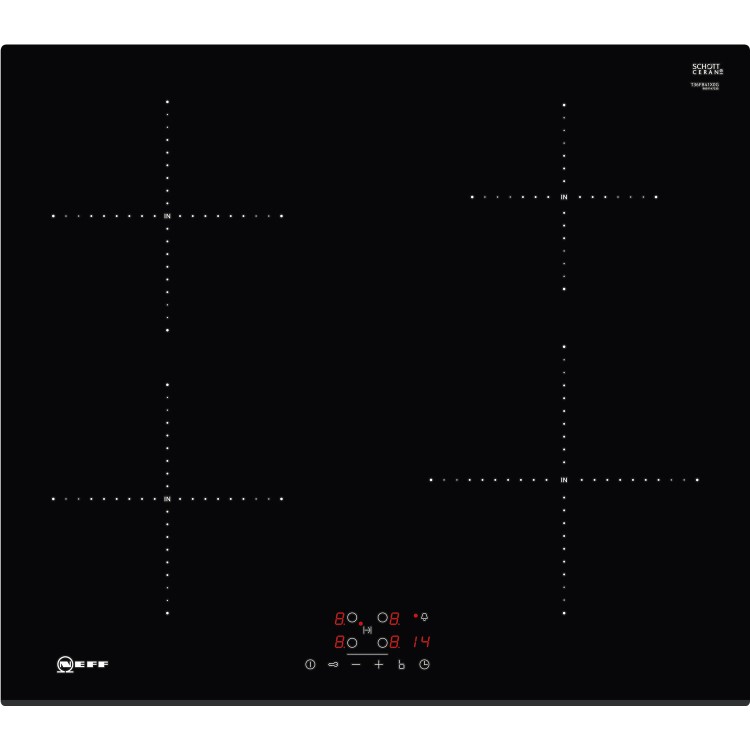 Refurbished Neff T36FB41X0G 60cm Touch Control 4 Zone Induction Hob with Bevelled Front Edge