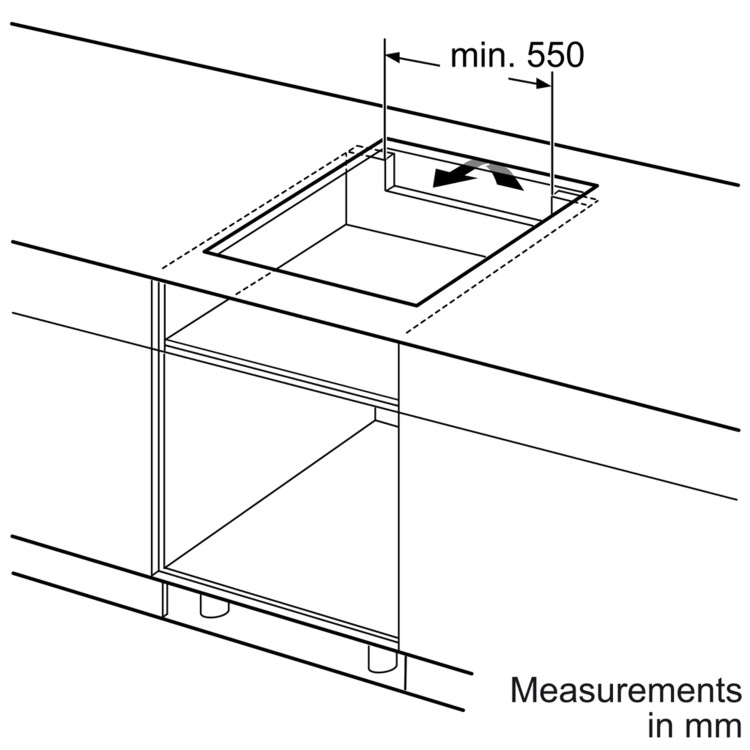 Refurbished Neff T36FB41X0G 60cm Touch Control 4 Zone Induction Hob with Bevelled Front Edge