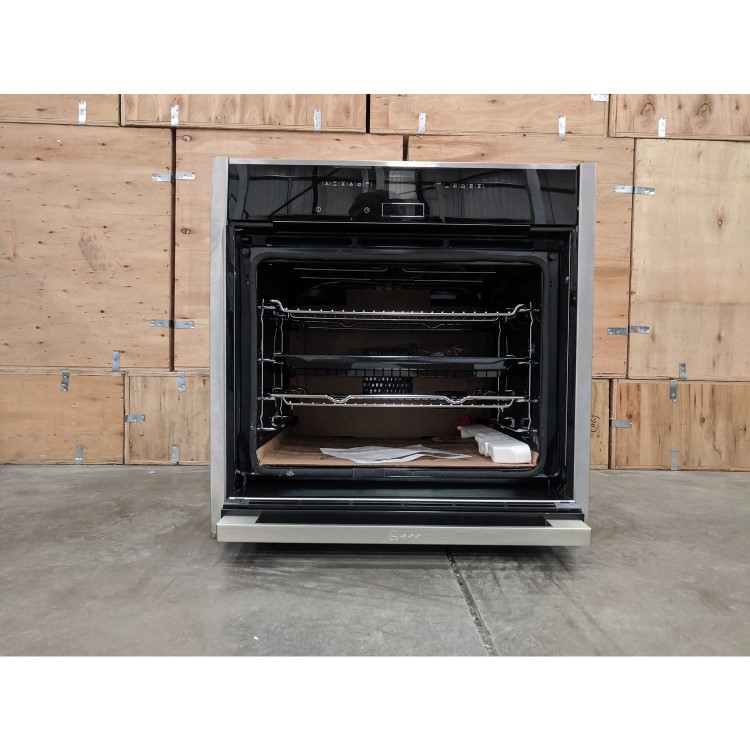 Refurbished Neff N70 Slide & Hide B57CR22N0B Pyrolytic Self Cleaning 60cm Single Built In Electric Oven Stainless Steel