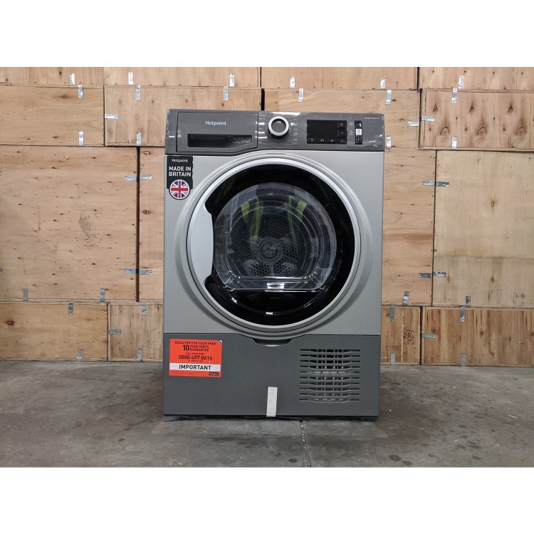 Refurbished Hotpoint H3D91GSUK Freestanding Condenser 9KG Tumble Dryer Graphite