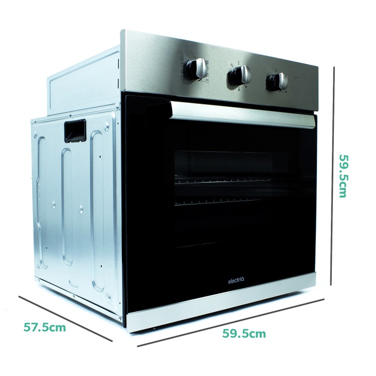 Refurbished electriQ EQOVENM2 Plug In Electric Fan Assisted Single Oven Stainless Steel