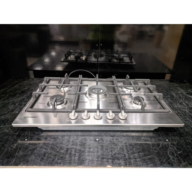 Refurbished Indesit THP751WIX 75cm 5 Burner Gas Hob Stainless Steel