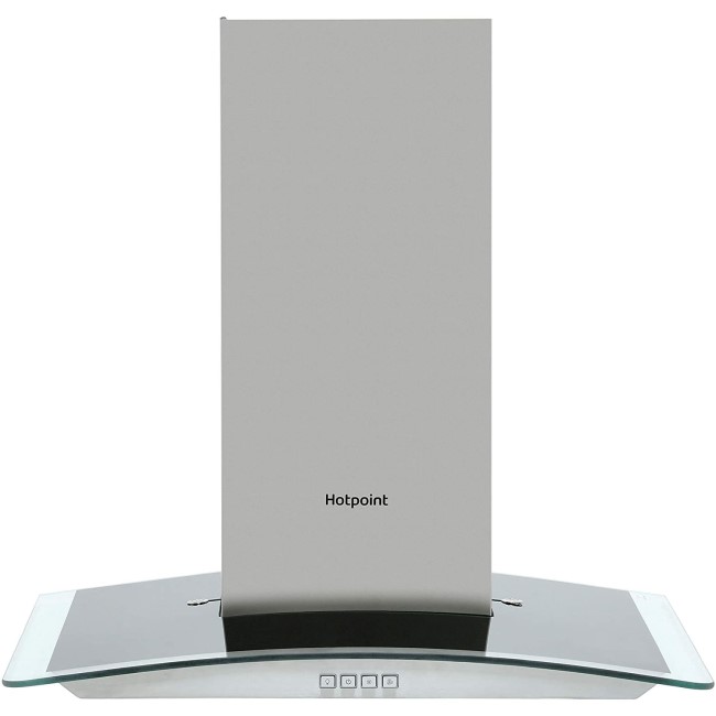 Hotpoint PHGC64FLMX 60cm Curved Glass Cooker Hood - Stainless Steel