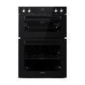 A1/EQDO1BLACK Refurbished electriQ EQDO1BLACK 60cm Double Built In Electric Oven Black